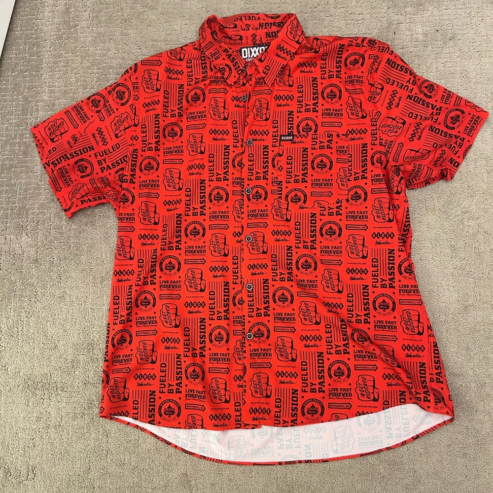 DIXXON Red Graphic Men's Shirt